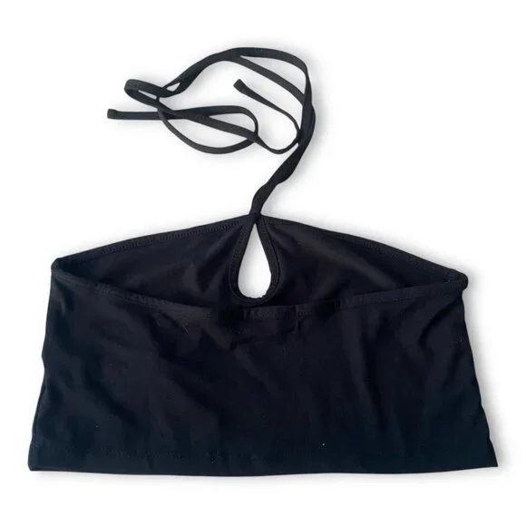 Sommer Ray Black Cropped Halter Top Size S - Picture 5 of 5